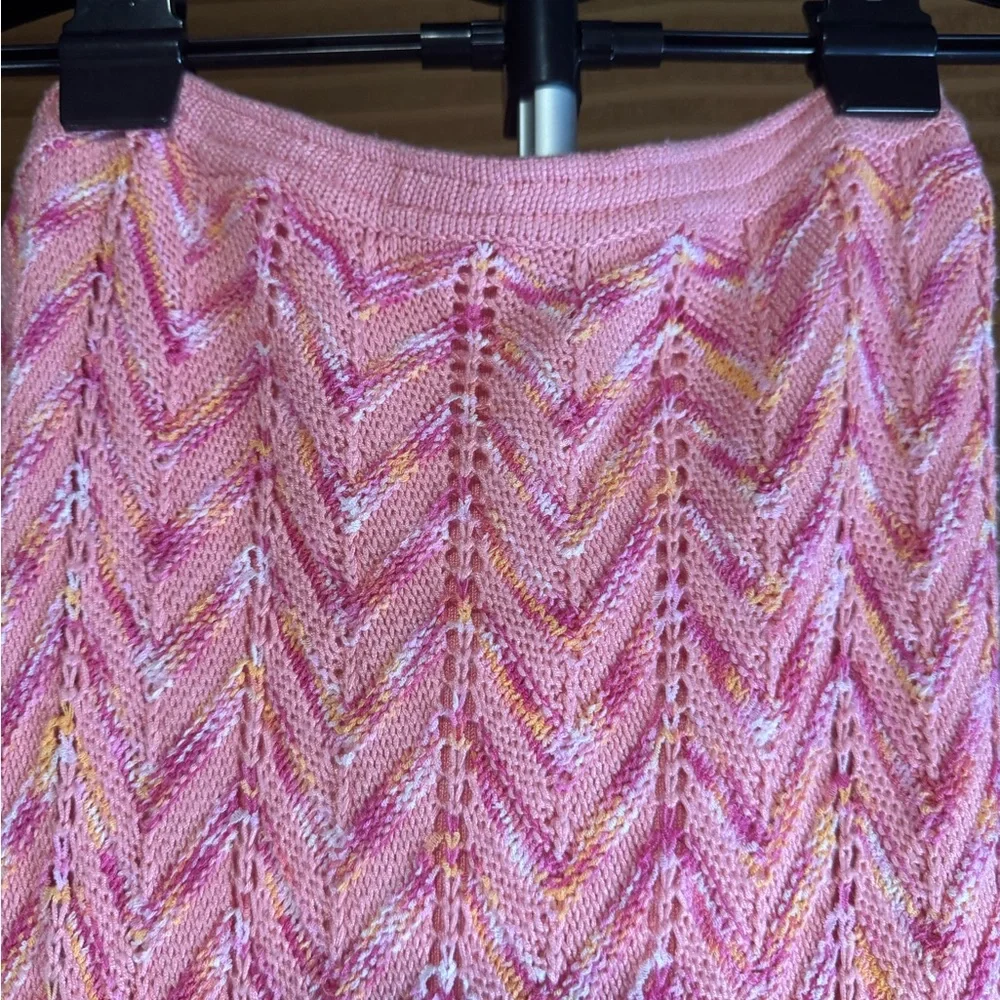 Torn by Ronny Kobo Tasha Pink Chevron Knit Maxi Dress – Size Small NWT - Picture 4 of 7